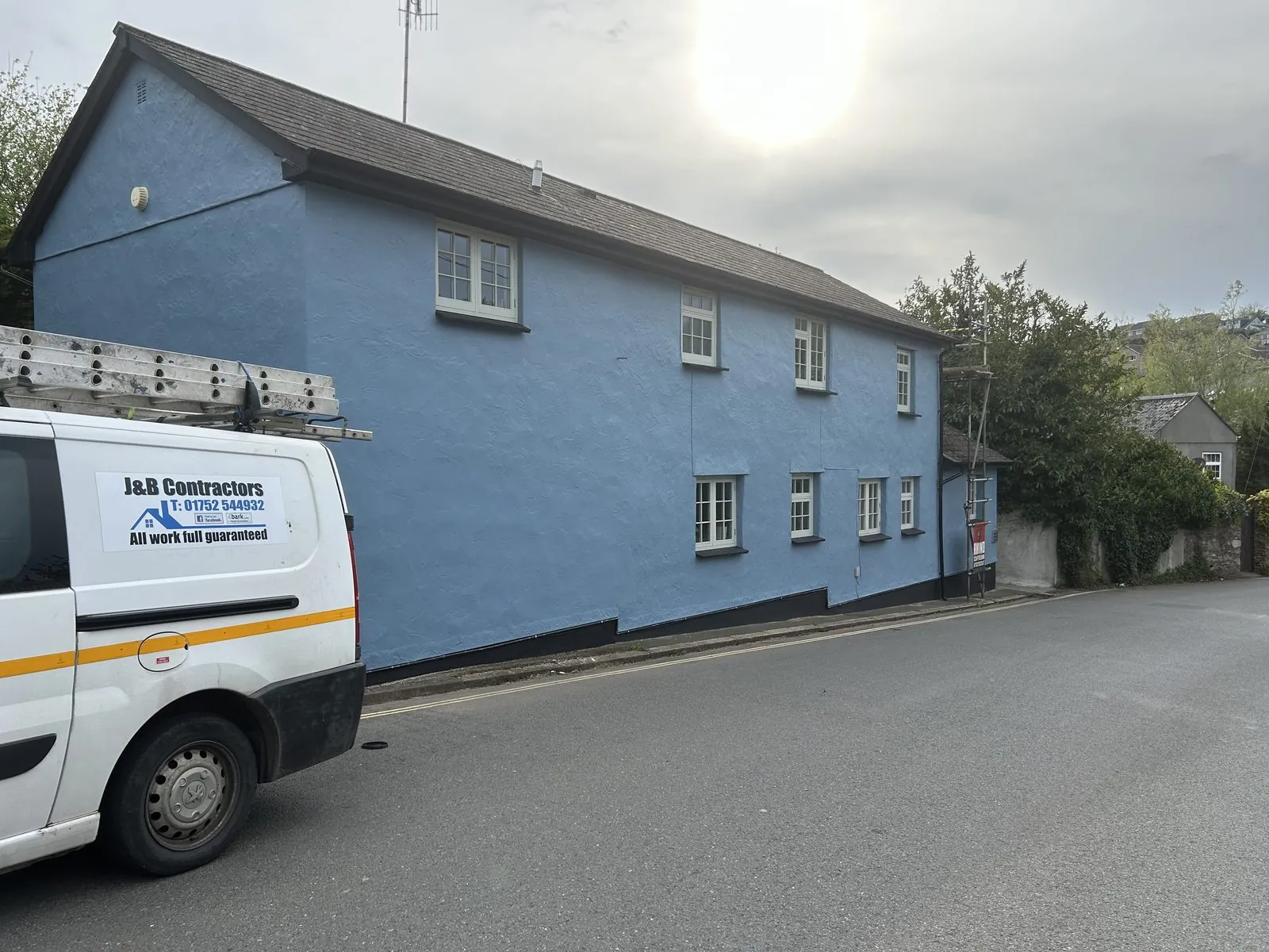 Exterior painting of a detached house in Saltash