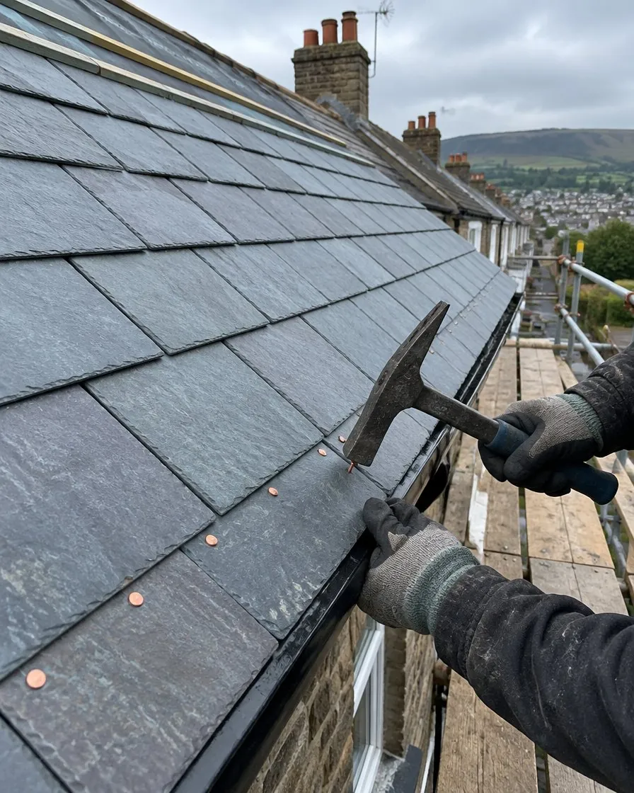 Slate roofing in Saltash